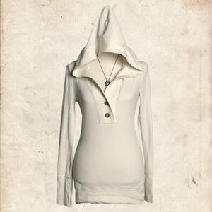 American Eagle Outfitters Hooded Long Sleeve Top